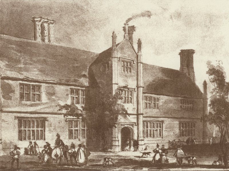 Thorpland Hall, Norfolk (lito) autorstwa Joseph (after) Nash