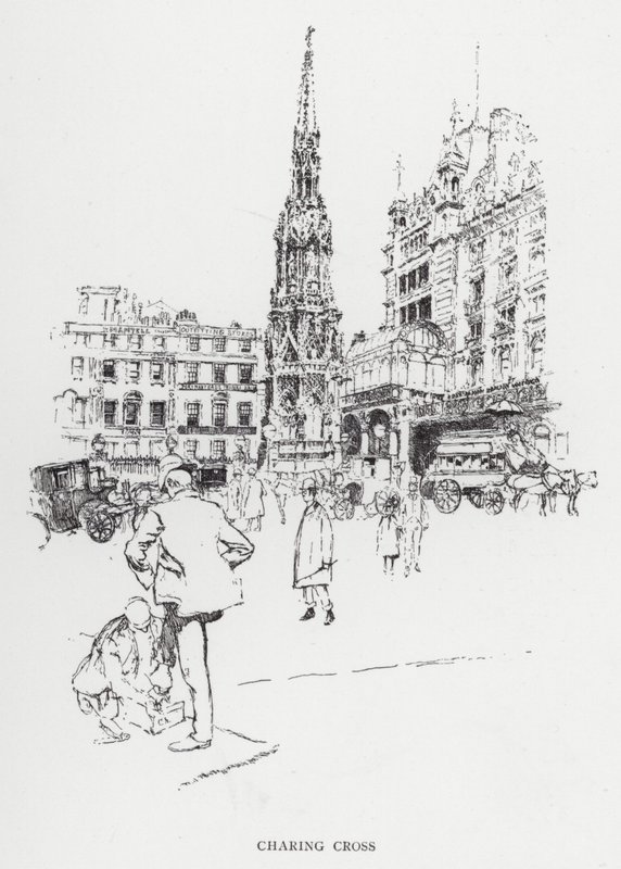 Charing Cross (lito) autorstwa Joseph (after) Pennell