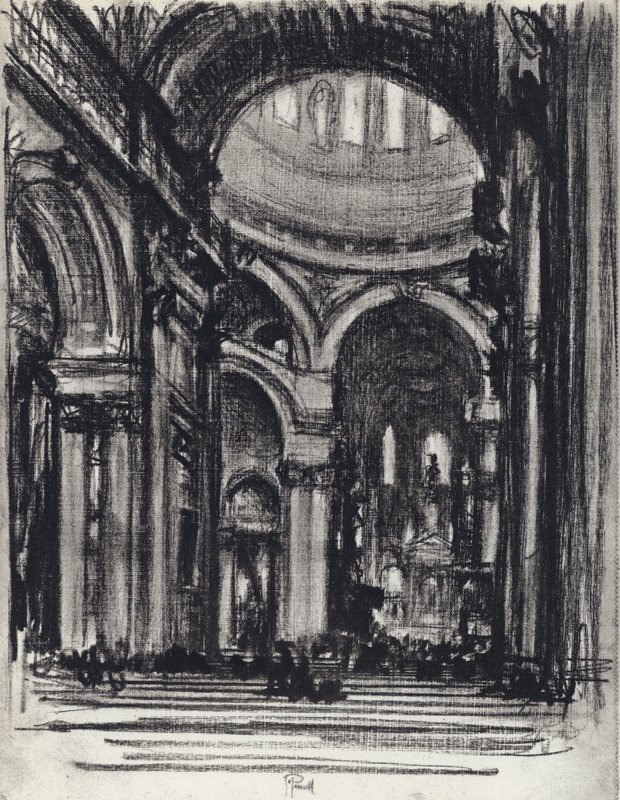 Św. Pawła, Nawa (lito) autorstwa Joseph (after) Pennell