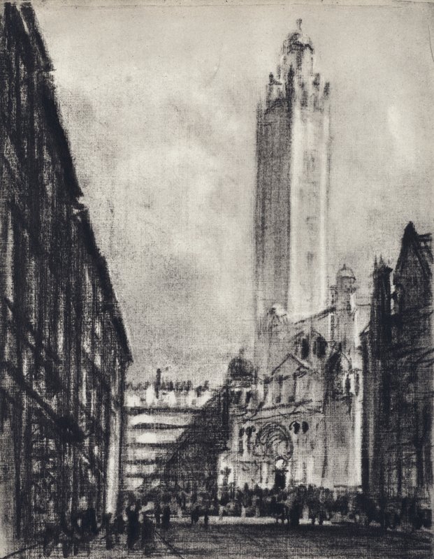Katedra, Westminster (lito) autorstwa Joseph (after) Pennell