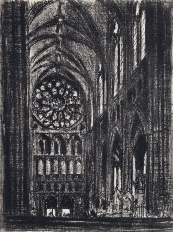 Transept, Westminster (lito) autorstwa Joseph (after) Pennell