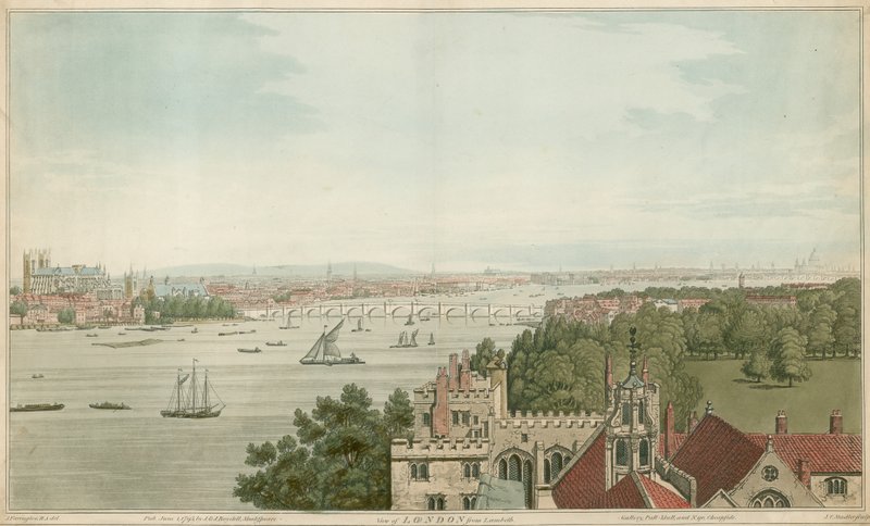 Widok na Londyn z Lambeth autorstwa Joseph Farington