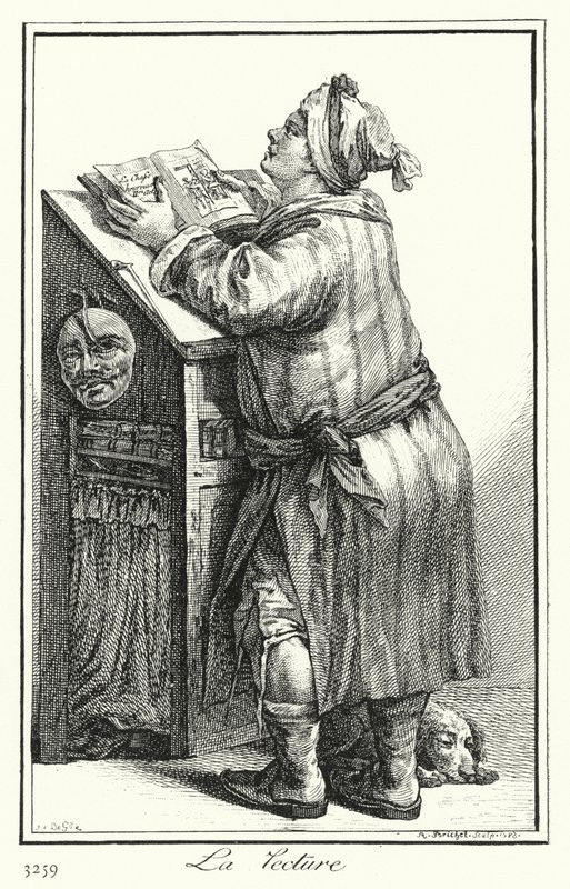 Czytanie (grawerowanie) autorstwa Joseph Franz von (after) Goez