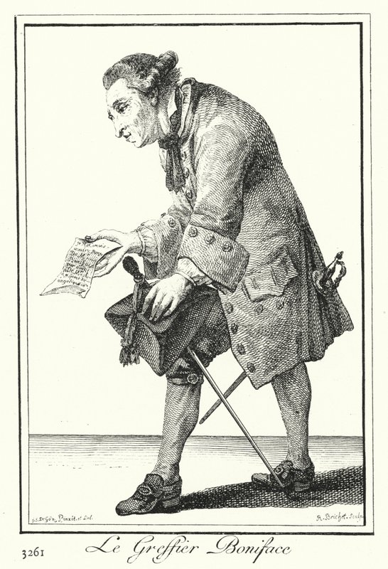 Urzędnik Bonifacy (rycina) autorstwa Joseph Franz von (after) Goez