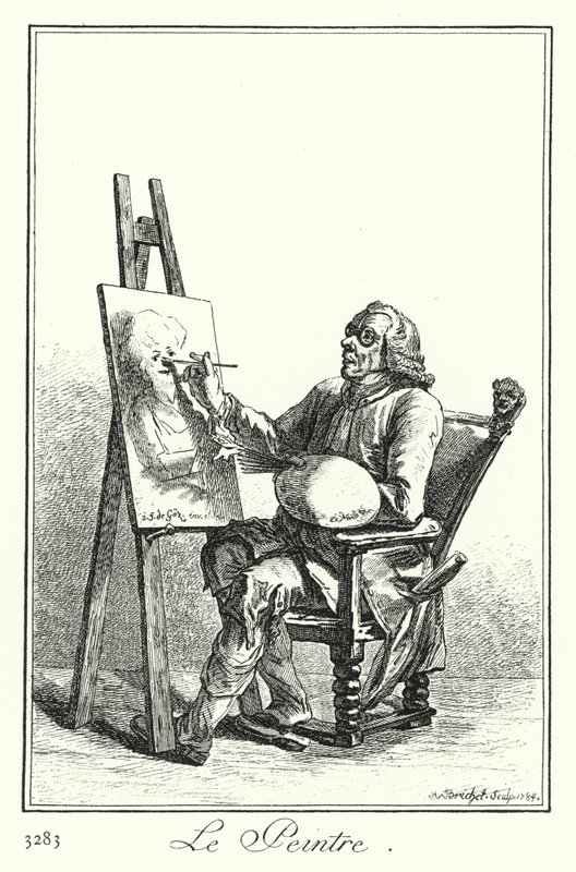 Malarz (grafika) autorstwa Joseph Franz von (after) Goez