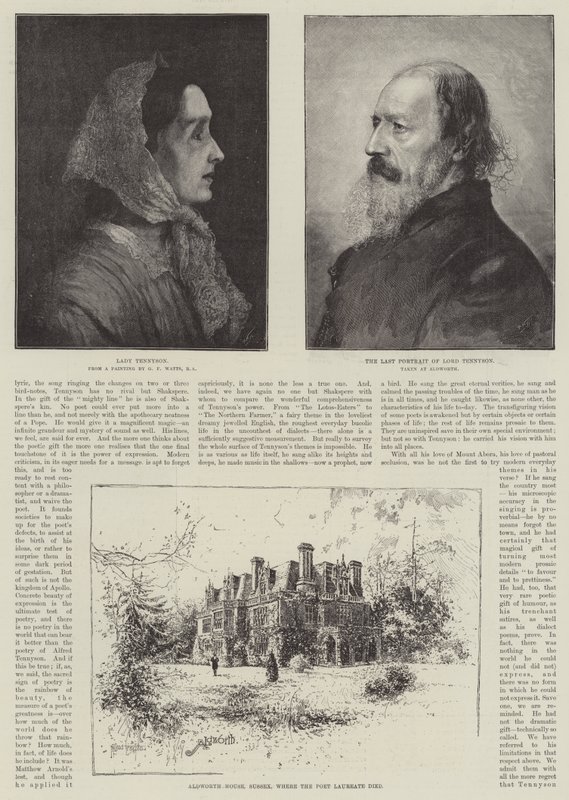 Alfred, Baron Tennyson, Poeta Laureat autorstwa Joseph Holland Tringham