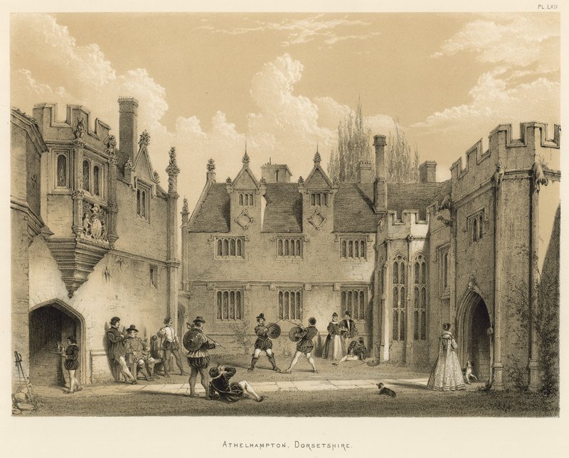 Athelhampton, Dorsetshire autorstwa Joseph Nash