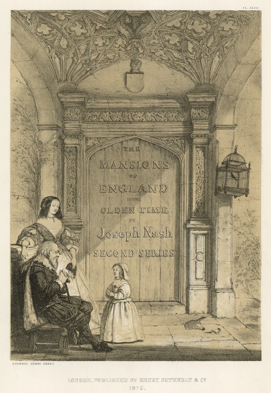 Drzwi, Opactwo Coombe autorstwa Joseph Nash