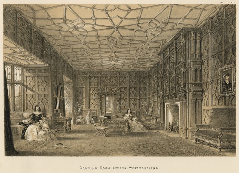 Drawing Room, Levens, Westmoreland autorstwa Joseph Nash