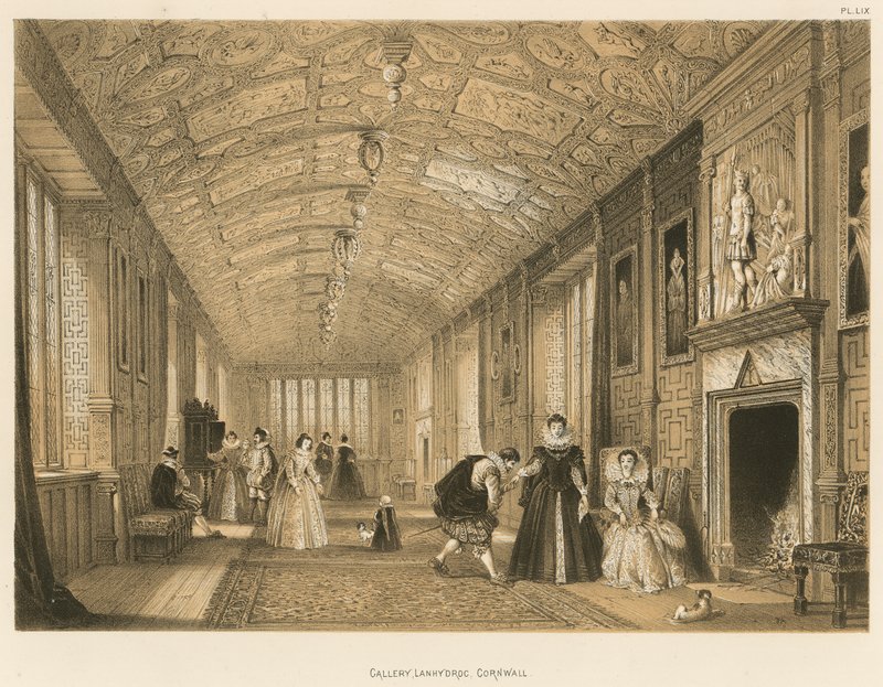Galeria, Lanhydrock, Kornwalia autorstwa Joseph Nash