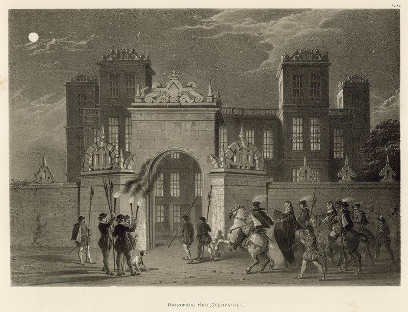 Hardwicke Hall, Derbyshire autorstwa Joseph Nash