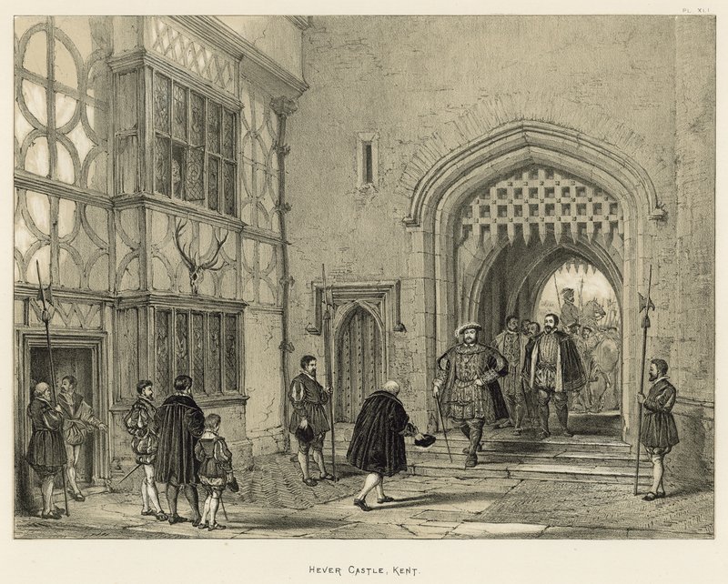 Zamek Hever, Kent autorstwa Joseph Nash