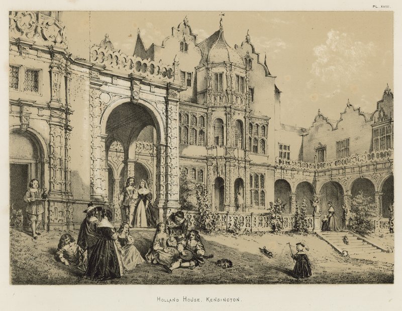 Holland House, Kensington autorstwa Joseph Nash