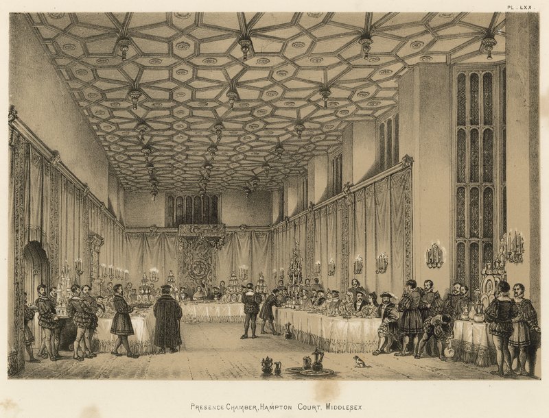 Presence Chamber, Hampton Court, Middlesex autorstwa Joseph Nash