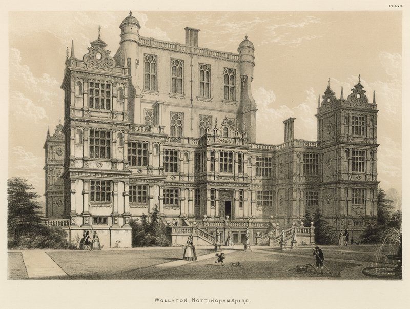 Wollaton, Nottinghamshire autorstwa Joseph Nash