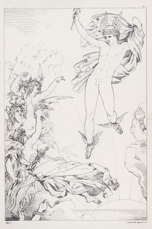 Shelleys Prometheus Unbound, Akt I autorstwa Joseph Noel after Paton