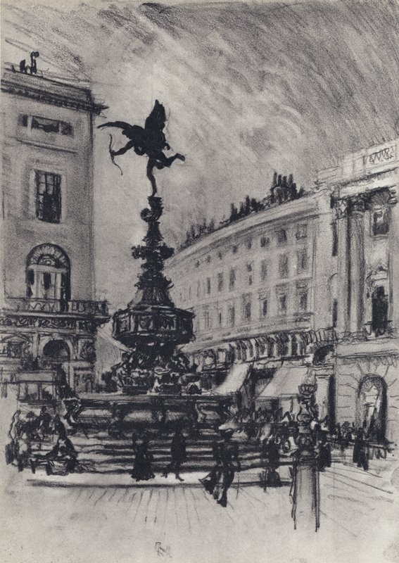 Piccadilly Circus autorstwa Joseph Pennell