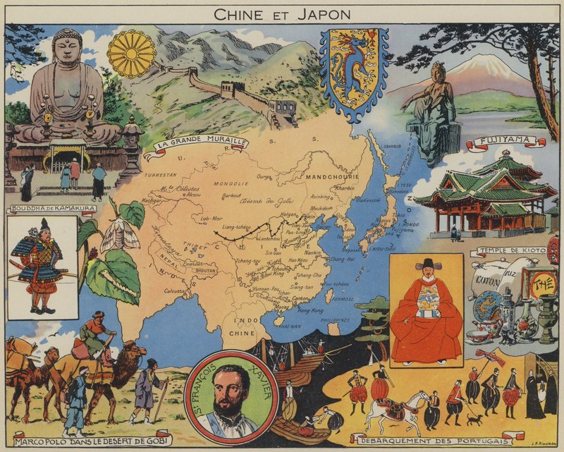 Chiny i Japonia (druk kolorowy) autorstwa Joseph Porphyre Pinchon