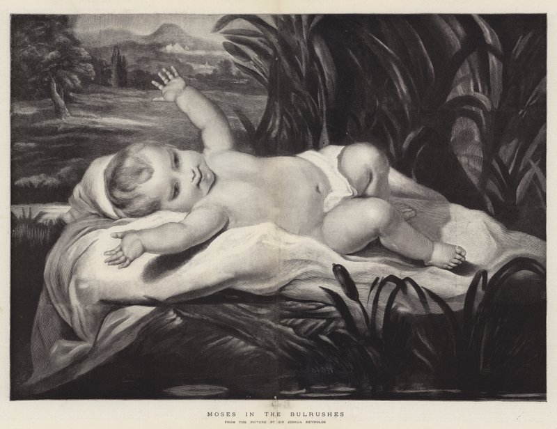 Mojżesz w sitowiu autorstwa Joshua Reynolds