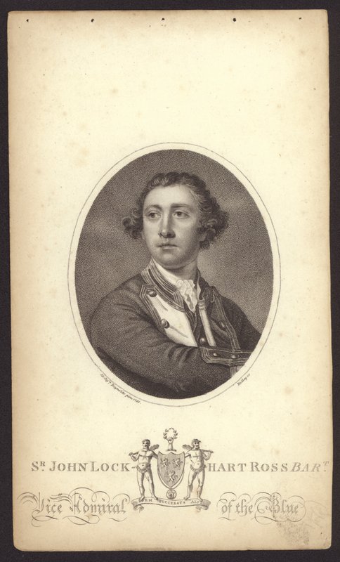 Sir John Lockhart-Ross, admirał brytyjski (grawerowanie) autorstwa Joshua (after) Reynolds