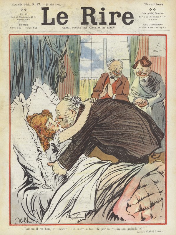 Ilustracja do Le Rire autorstwa Jules Abel Faivre
