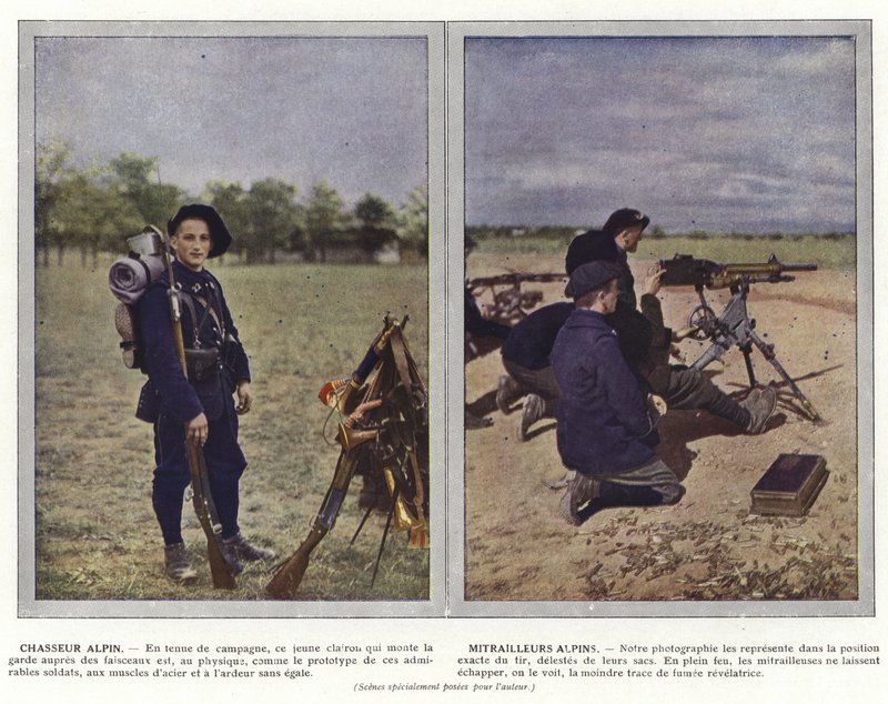Alpejski Łowca, Alpejskie Strzelcy autorstwa Jules Gervais Courtellemont