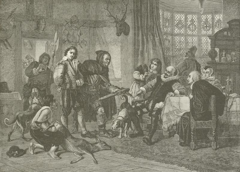 Szekspir aresztowany za kradzież jeleni autorstwa Julius Friedrich Anton Schrader