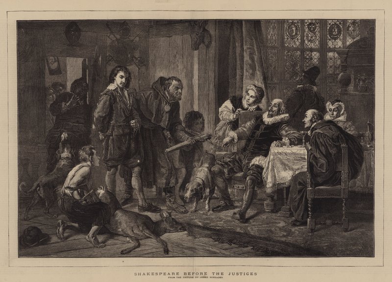 Szekspir przed sędziami autorstwa Julius Friedrich Anton Schrader