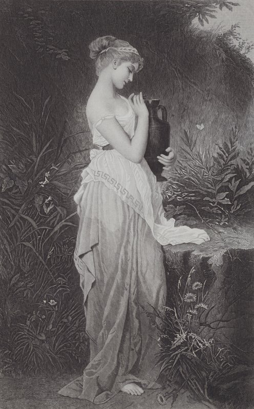 Psyche i wazon (grawerunek) autorstwa Kate Gray