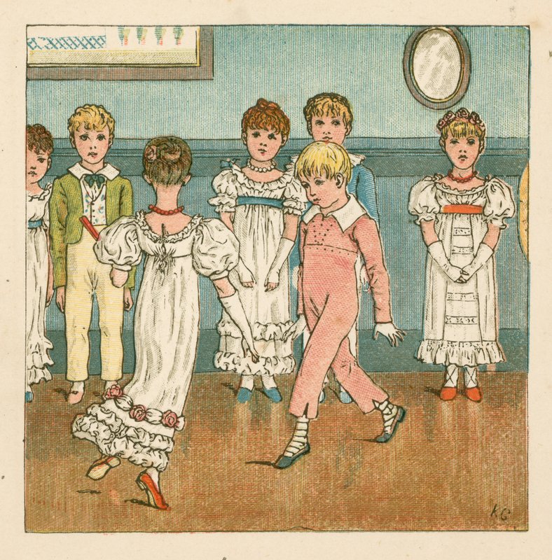 Lekcja tańca autorstwa Kate Greenaway
