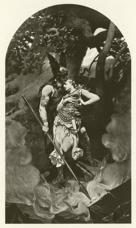 Wotan opuszcza Brunhildę (wklęsłodruk) autorstwa Konrad Dielitz