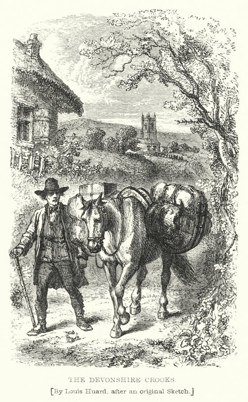 Oszuści z Devonshire (grawerowanie) autorstwa L. Huard