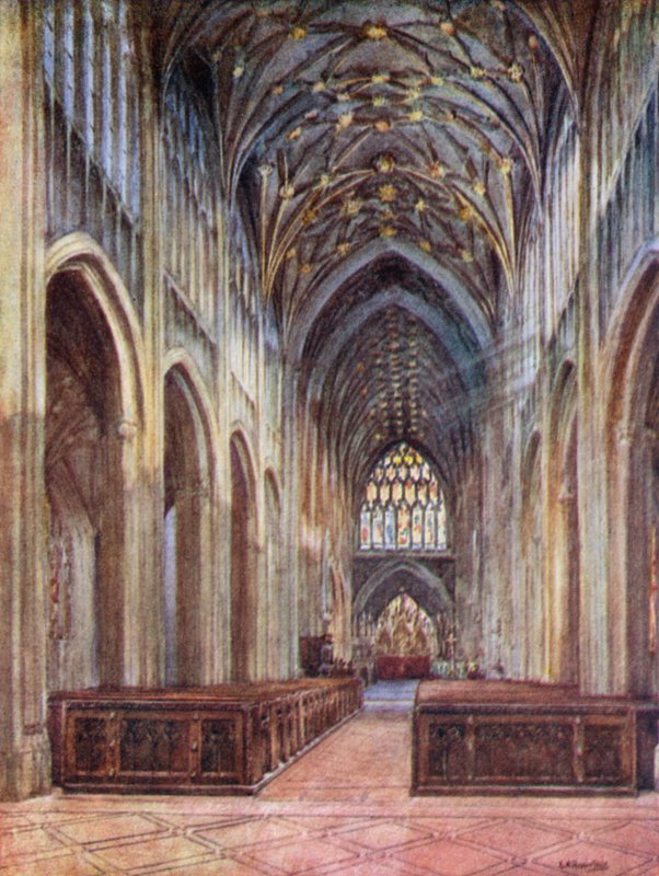 St Mary Redcliffe, patrząc na wschód autorstwa Laura Annie Happerfield