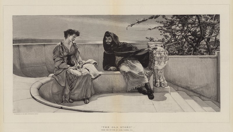 Stara historia autorstwa Lawrence Alma Tadema