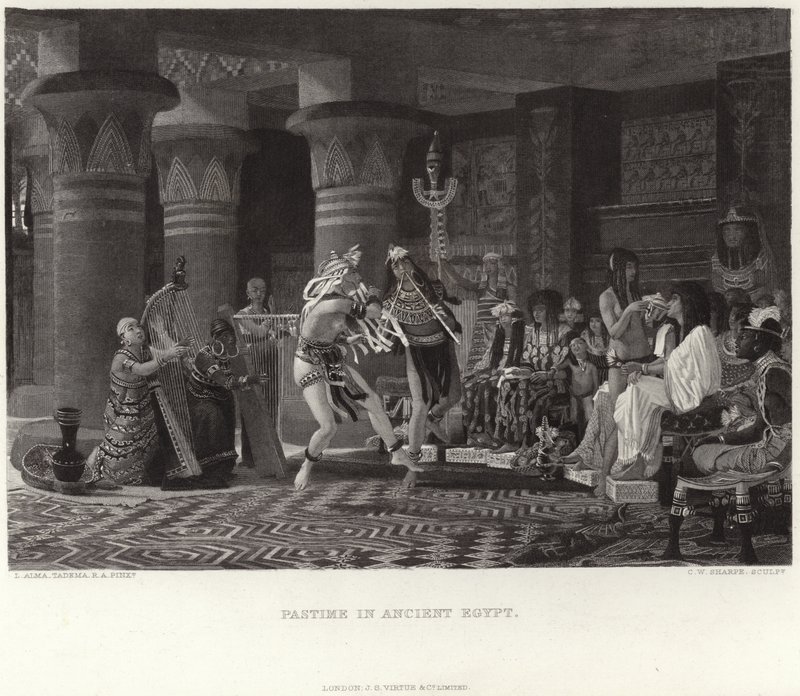 Rozrywka w starożytnym Egipcie autorstwa Lawrence Alma Tadema