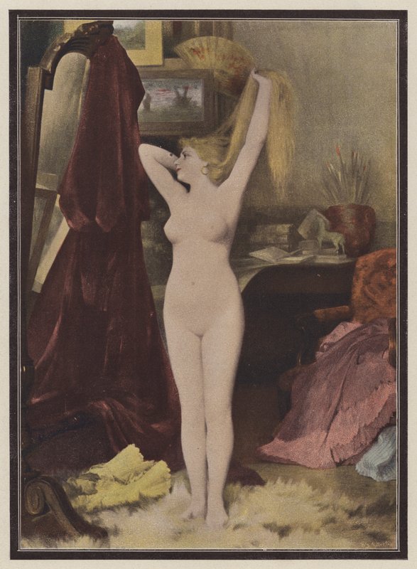 Model (kolor lito) autorstwa Leon Auguste Cesar Hodebert