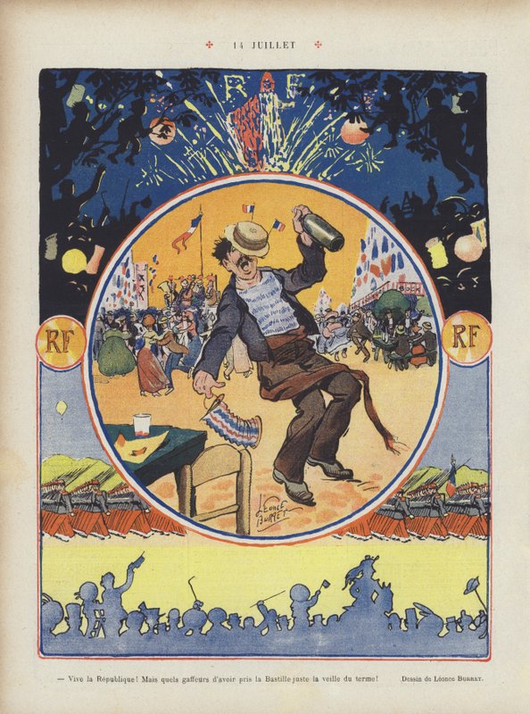 14 lipca. Ilustracja do Le Rire autorstwa Leonce Burret
