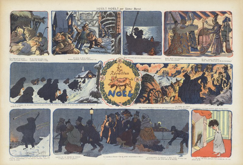 Boże Narodzenie! Boże Narodzenie! Ilustracja do Le Rire autorstwa Leonce Burret