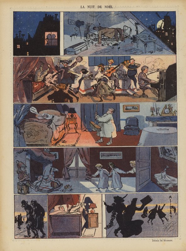 Wigilia. Ilustracja do Le Rire autorstwa Leonce Burret