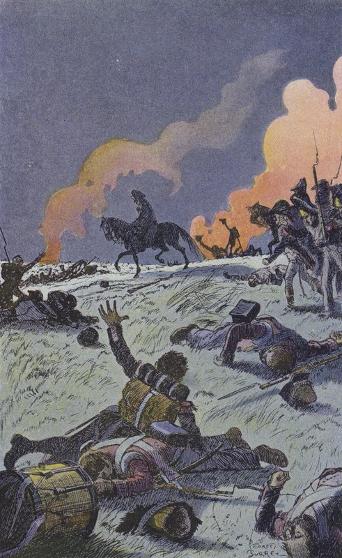 Wieczór po bitwie pod Waterloo autorstwa Leonce Burret