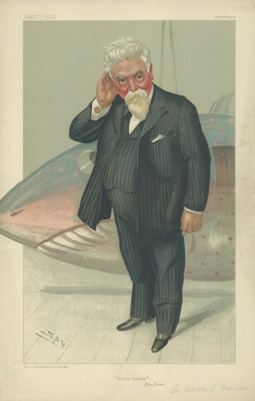 Sir Hiram Stevens Maxim autorstwa Leslie Matthew Ward