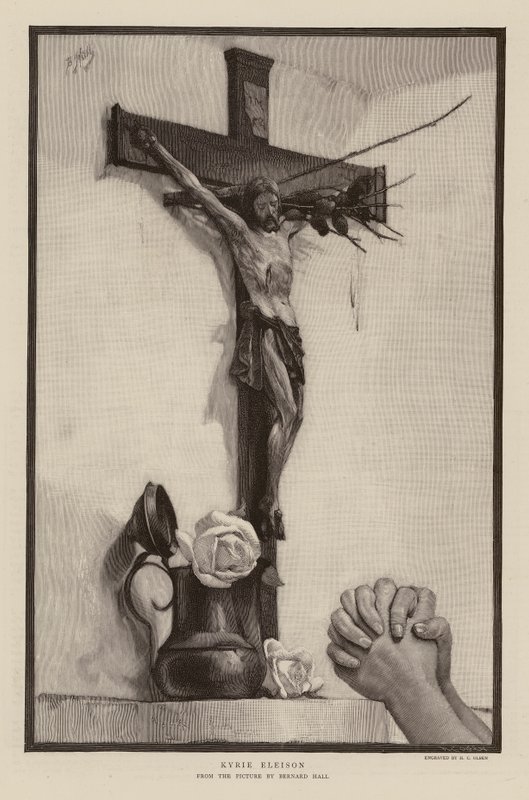 Kyrie eleison (grawerunek) autorstwa Lindsay Bernard Hall