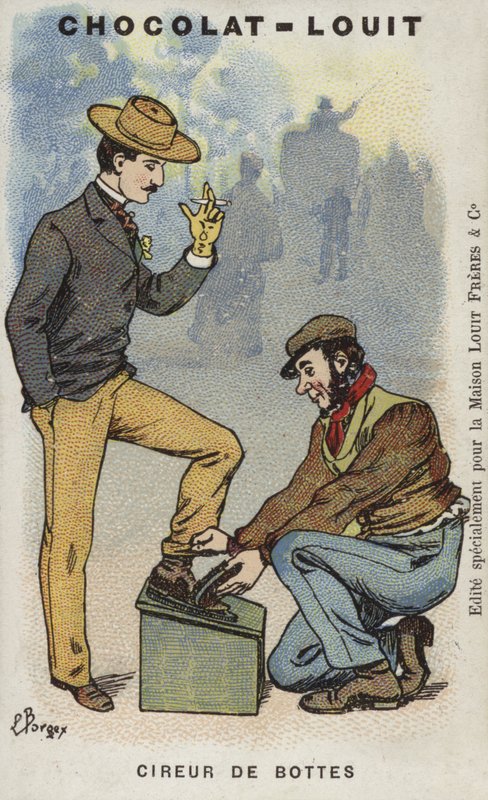 Środek do czyszczenia butów (chromolitho) autorstwa Louis Borgex