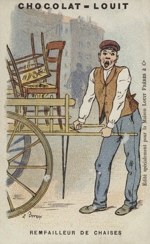 Tapicerka krzeseł (chromolitho) autorstwa Louis Borgex