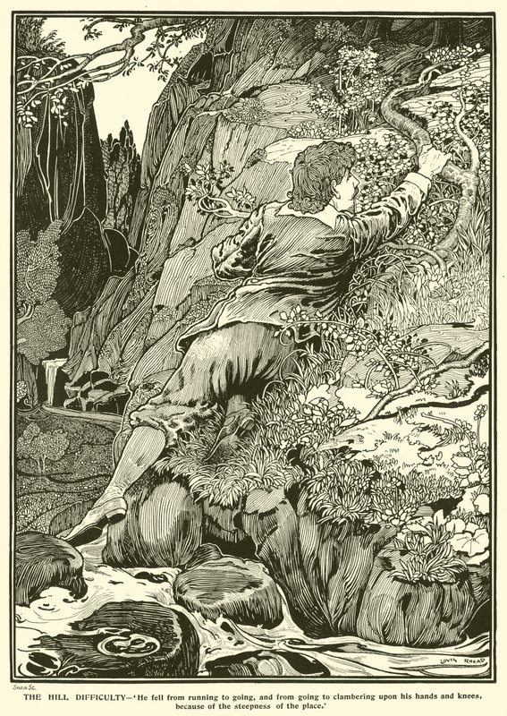 Stopień trudności wzgórza (grawerowanie) autorstwa Louis John Rhead
