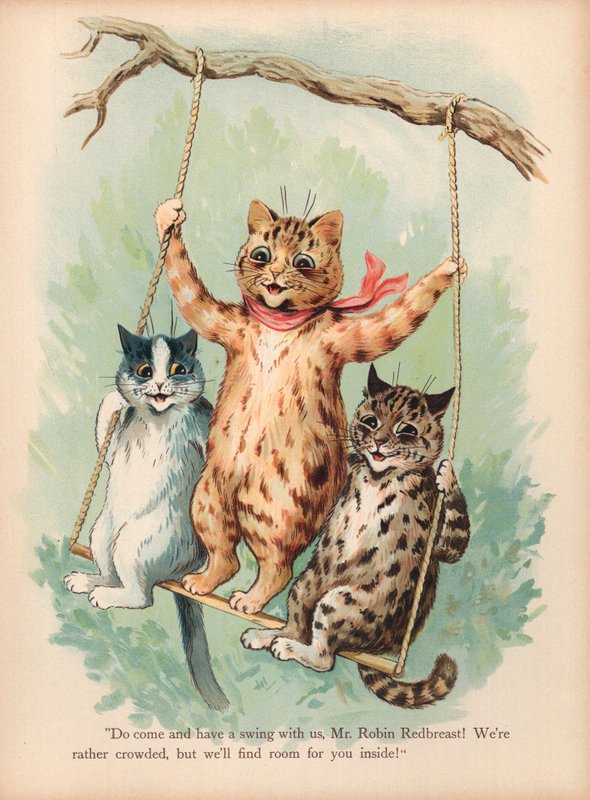 Louis Wain Koty (chromolit) autorstwa Louis Wain