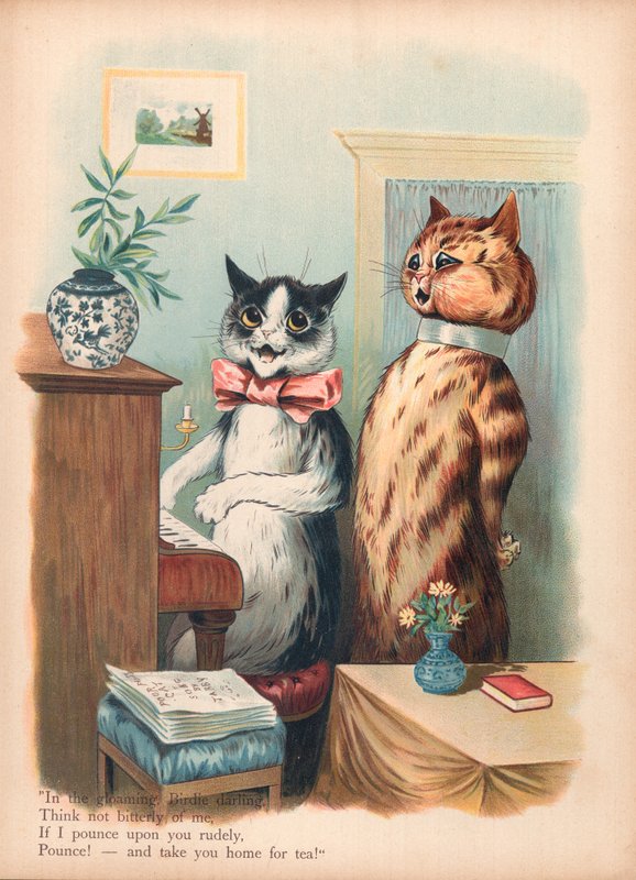 Louis Wain Koty (chromolit) autorstwa Louis Wain