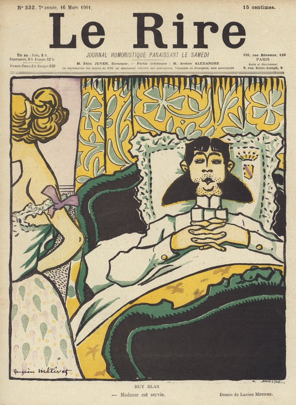 Ruy Blas, ilustracja do Le Rire autorstwa Lucien Metivet
