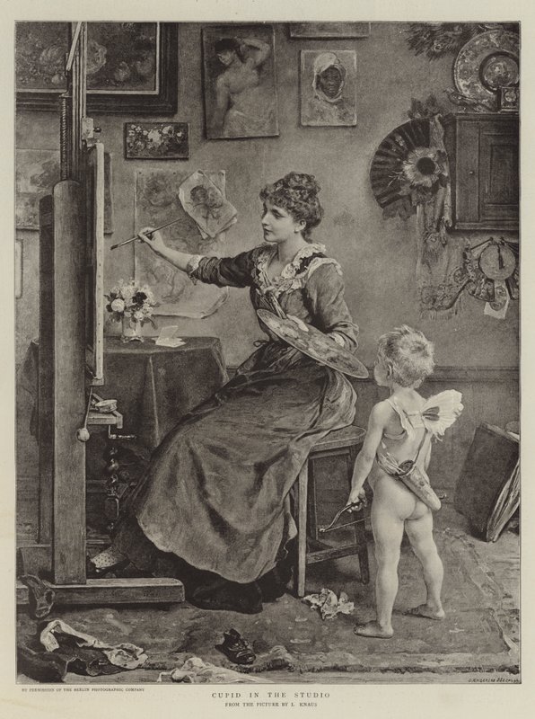 Kupidyn w Studio autorstwa Ludwig Knaus
