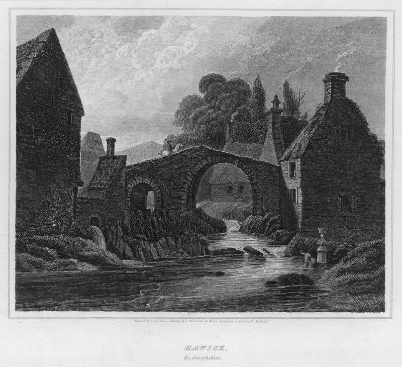 Hawick, Roxburghshire (grawerowanie) autorstwa Luke (after) Clennell